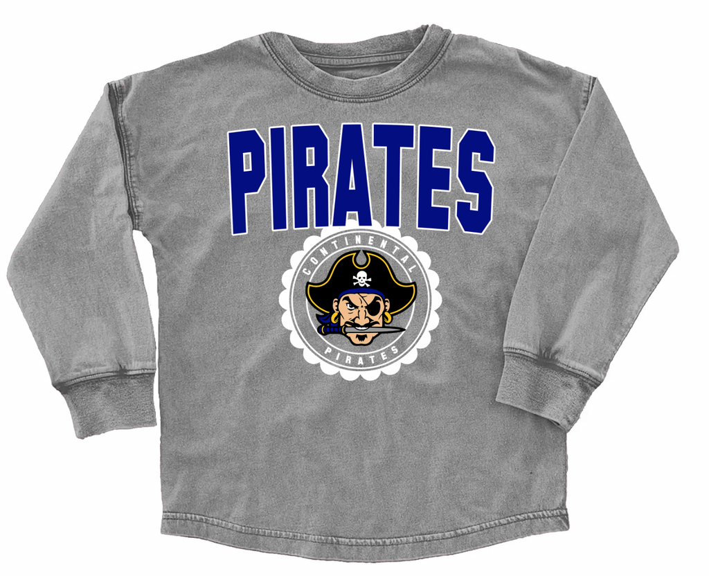 Youth / Adult School Faded Oversized Long Sleeve Washed T-Shirt FINAL SALE