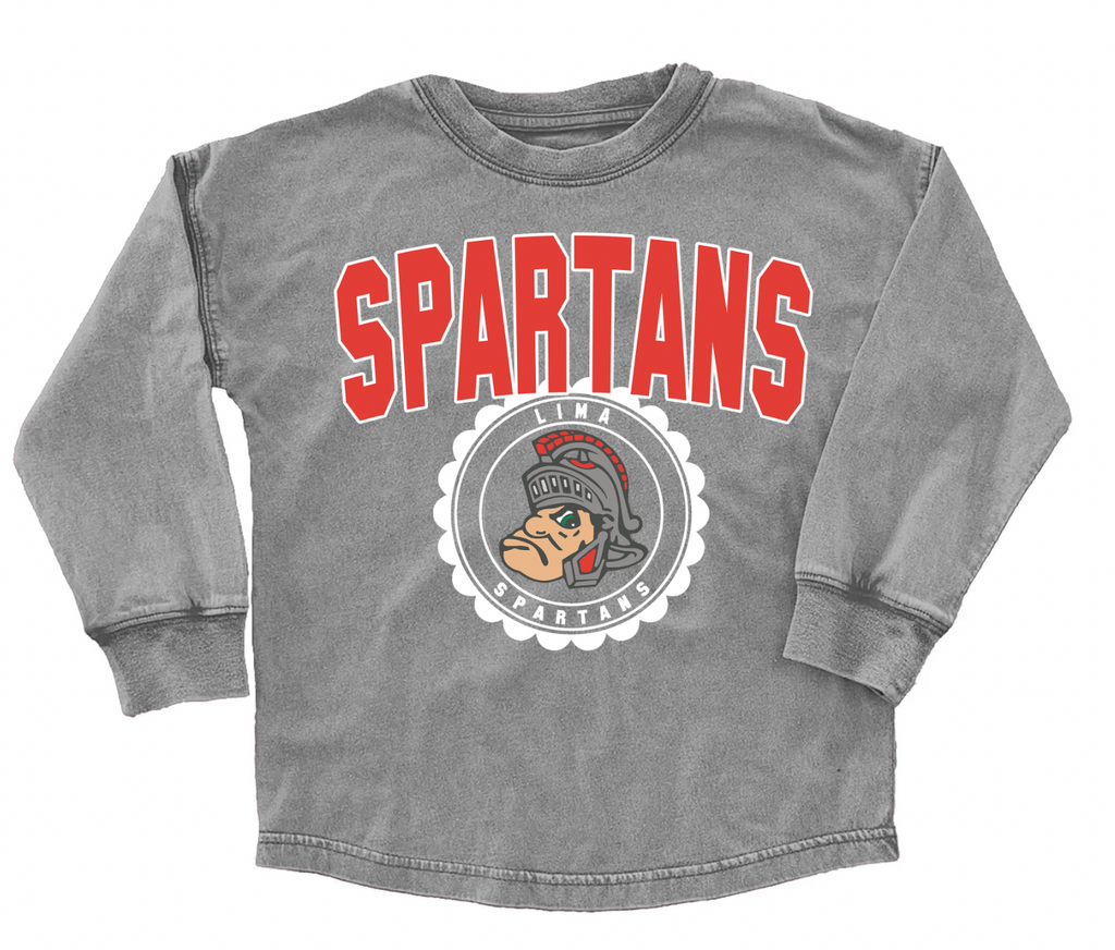 Youth / Adult School Faded Oversized Long Sleeve Washed T-Shirt FINAL SALE