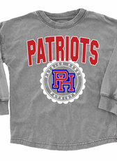 Youth / Adult School Faded Oversized Long Sleeve Washed T-Shirt FINAL SALE