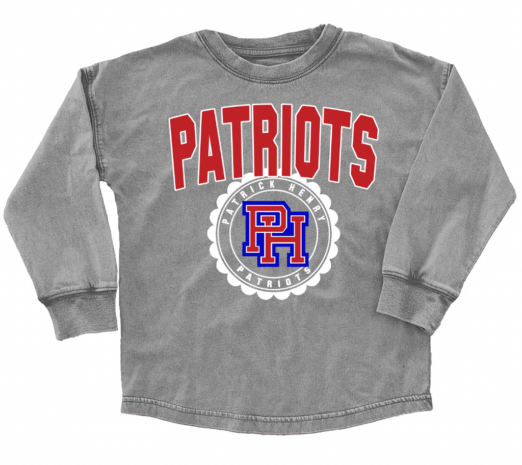 Youth / Adult School Faded Oversized Long Sleeve Washed T-Shirt FINAL SALE