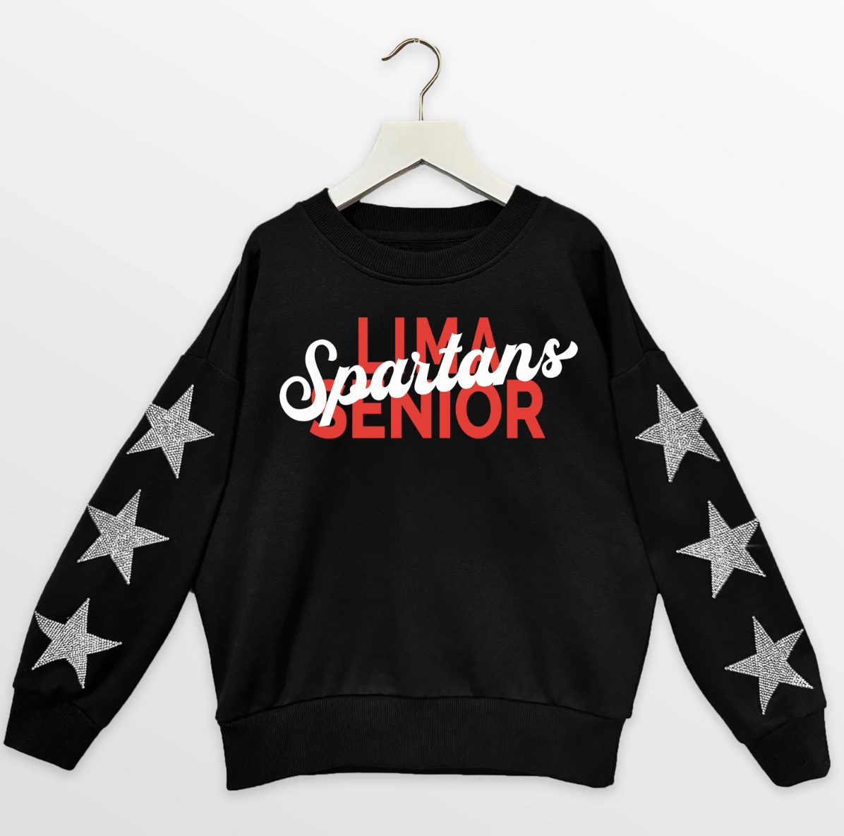 Gameday Couture Rhinestone Sleeve Youth/Adult Sweatshirt Black FINAL SALE