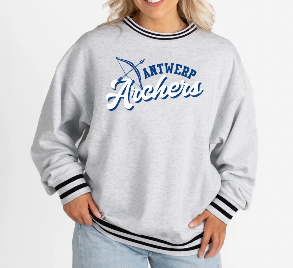 Adult Gameday Couture Vintage Striped Cuff Fleece Sweatshirt FINAL SALE