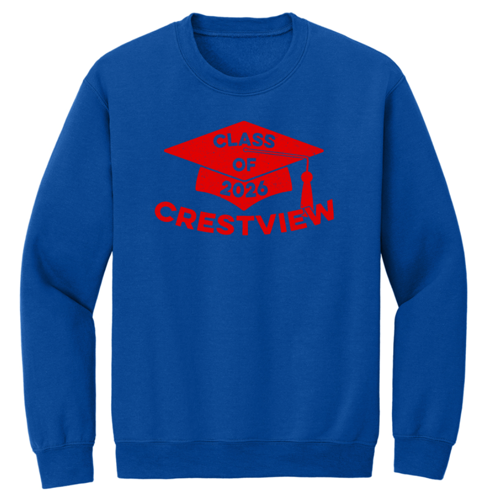 Crestview Class of 2026 Adult Tee/Crew/Hoodie