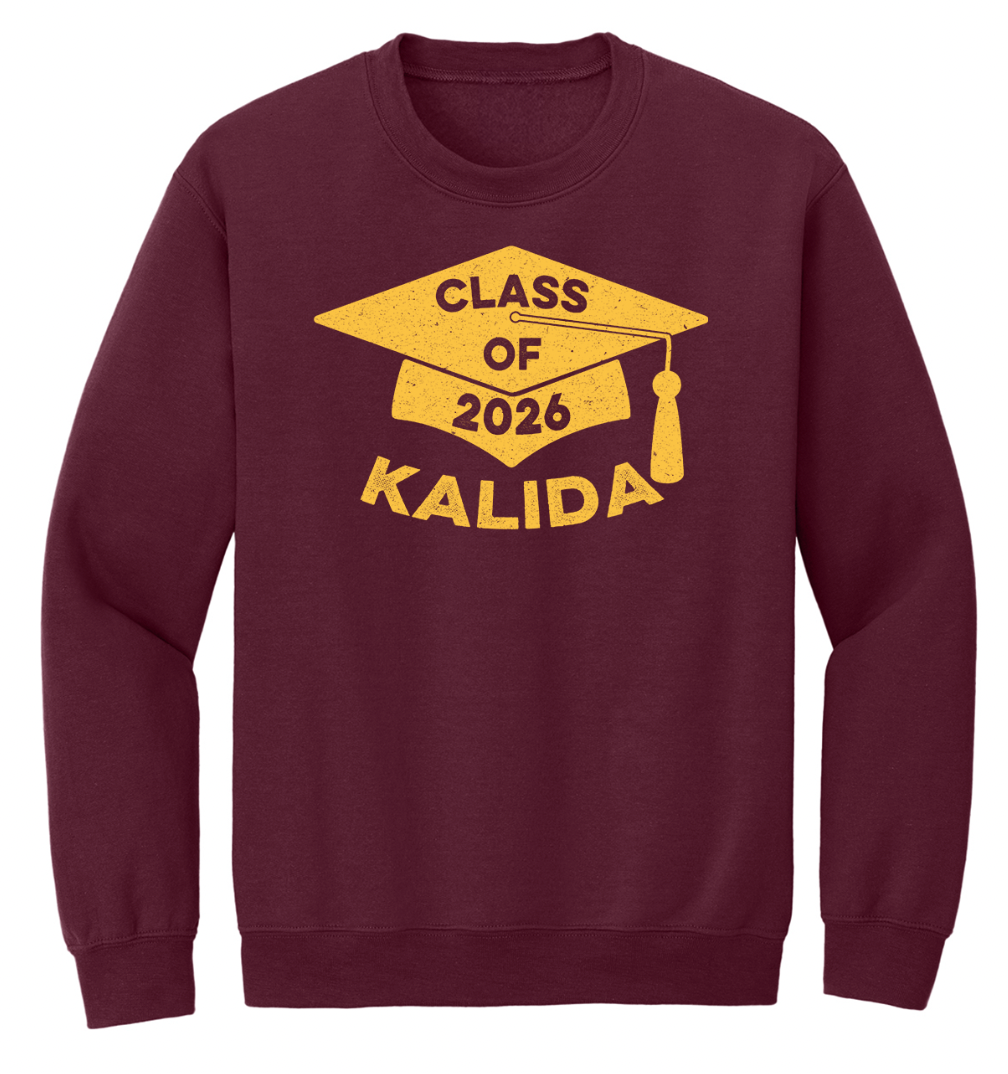 Kalida Class of 2026 Adult Tee/Crew/Hoodie