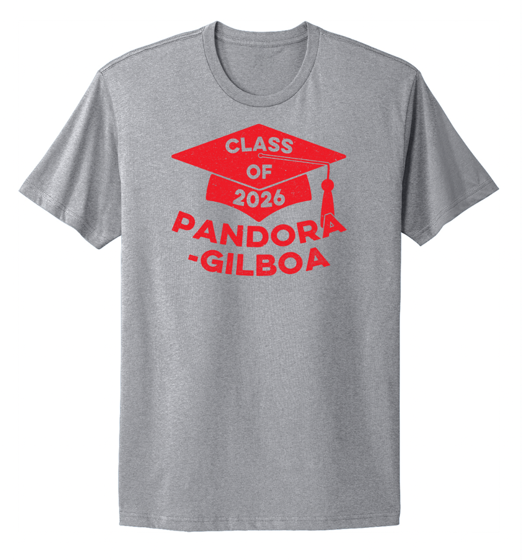 Pandora-Gilboa Senior Class of 2026 Adult Tee/Crew/Hoodie