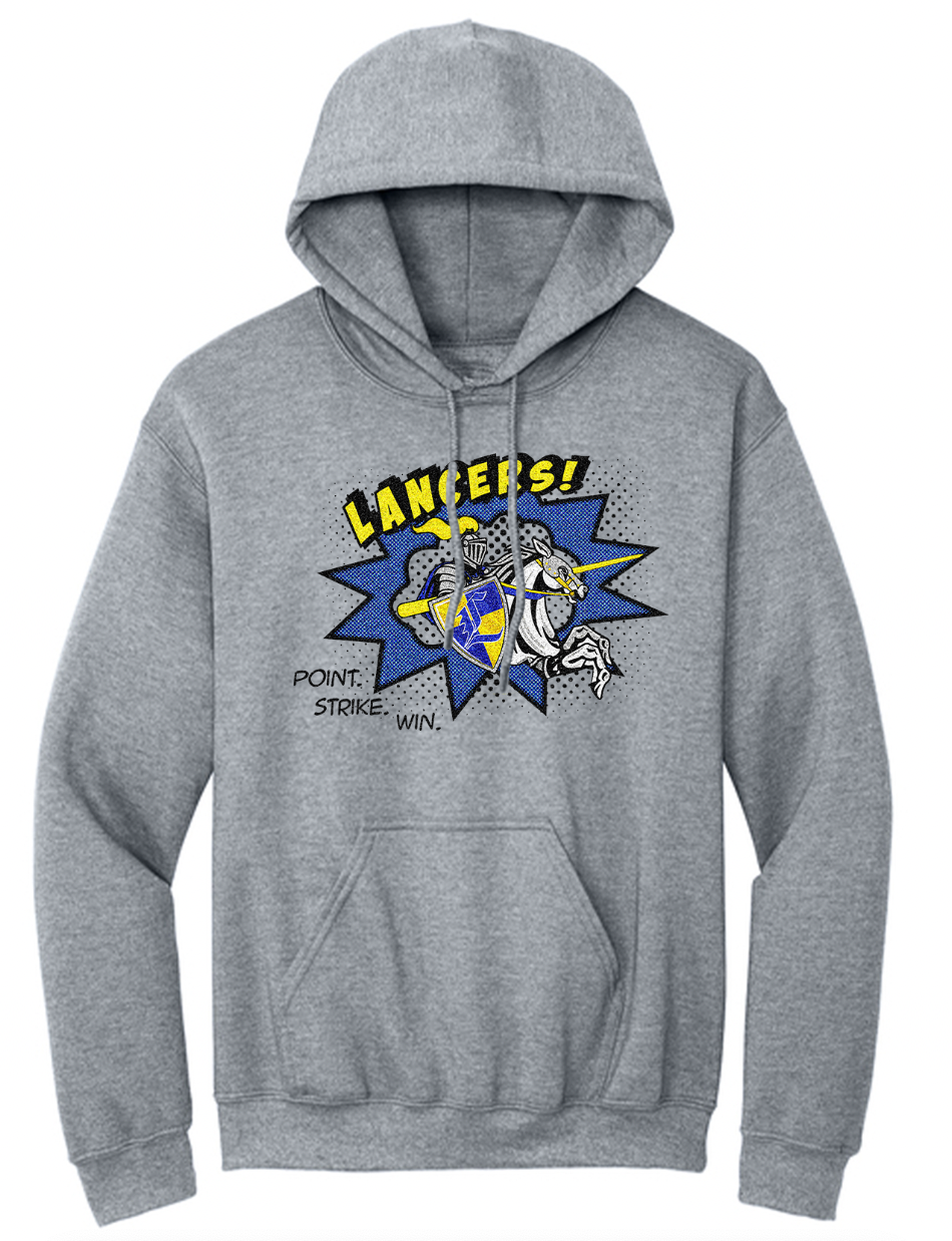 Lincolnview Lancer Comic Youth/Adult Hoodie