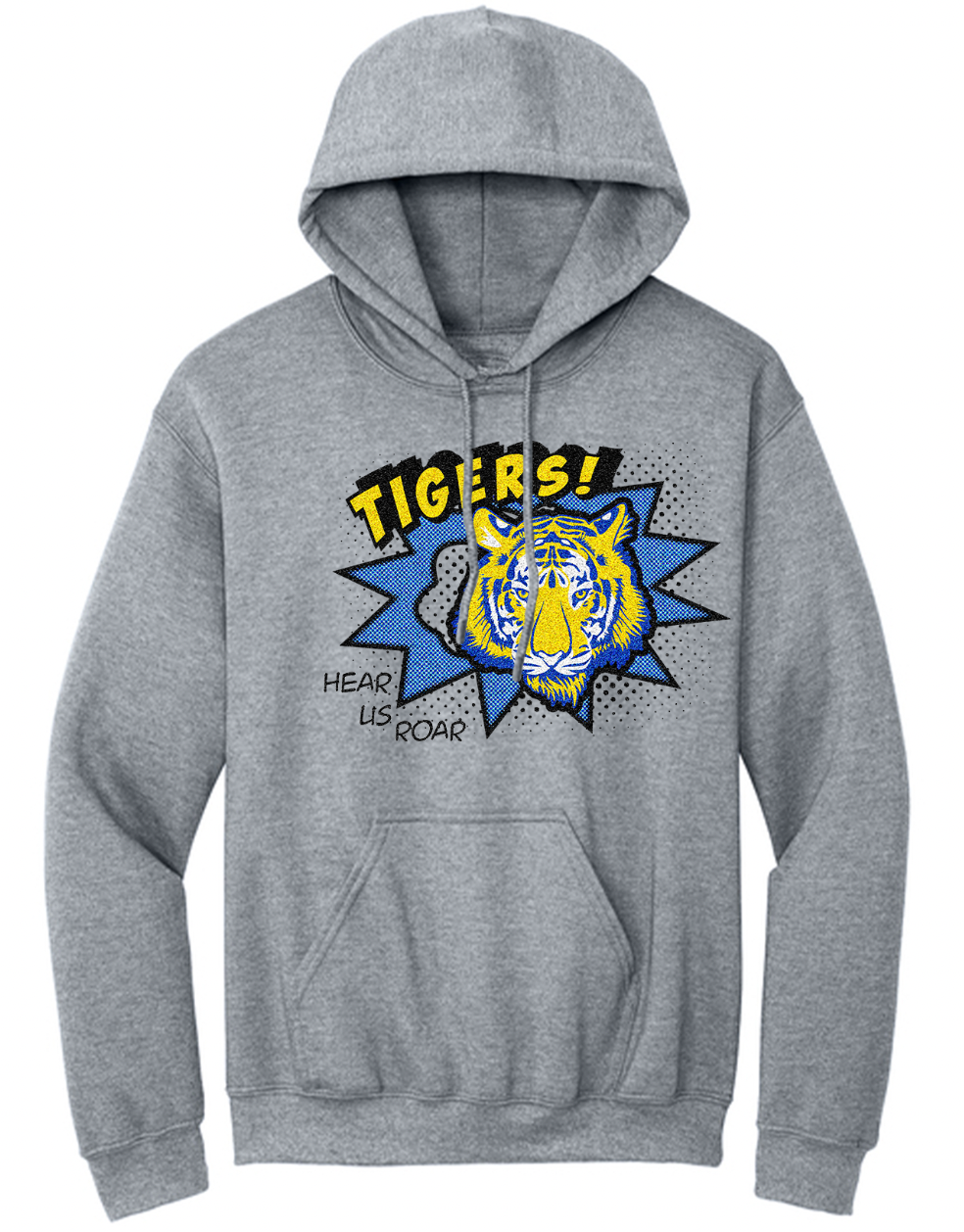 Waynesfield-Goshen Tiger Comic Youth/Adult Hoodie