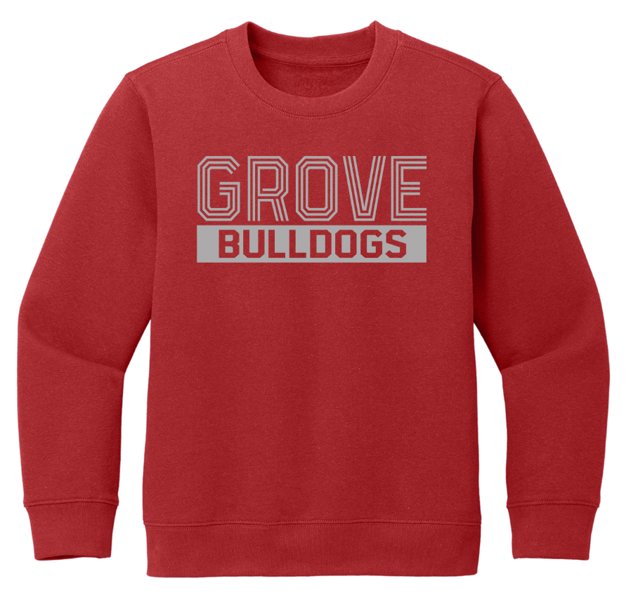 Columbus Grove Striped Font Youth/Adult Crew