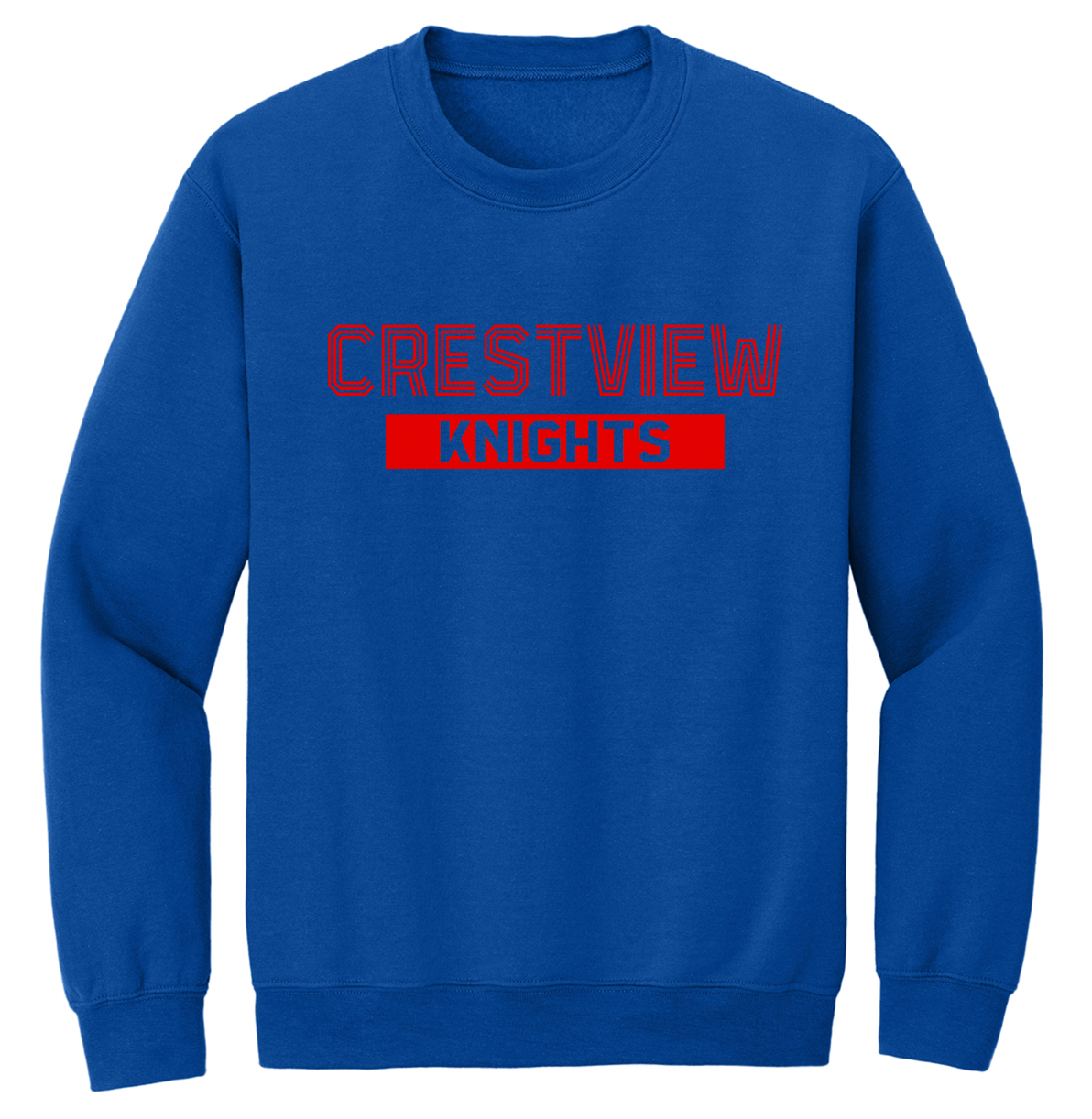 Crestview Striped Font Youth/Adult Crew