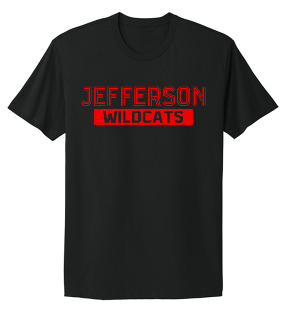 Delphos Jefferson Striped Font Infant/Toddler/Youth/Adult T-Shirt