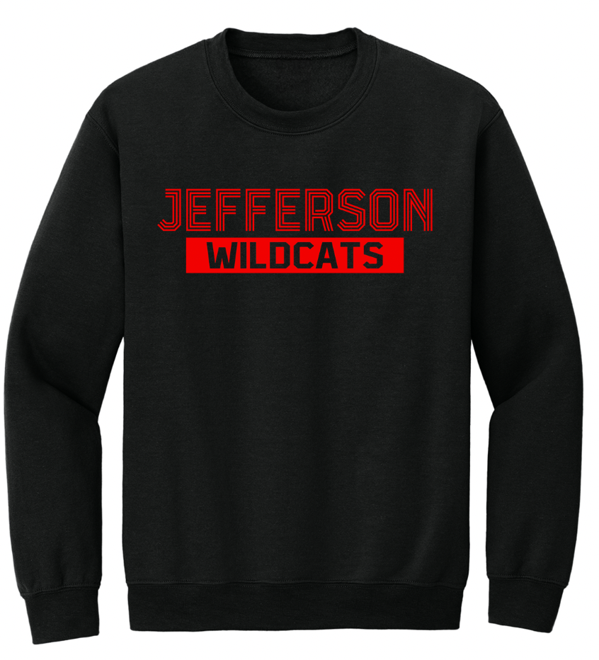 Delphos Jefferson Striped Font Youth/Adult Crew
