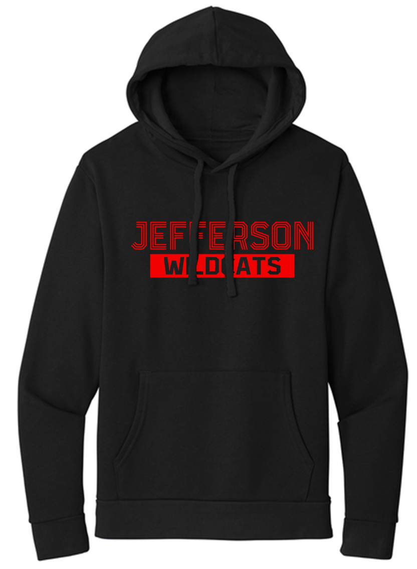 Delphos Jefferson Striped Font Youth/Adult Hoodie