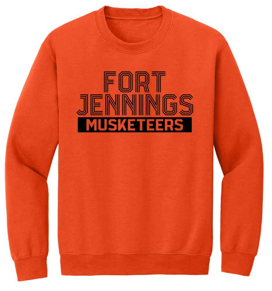 Fort Jennings Striped Font Youth/Adult Crew