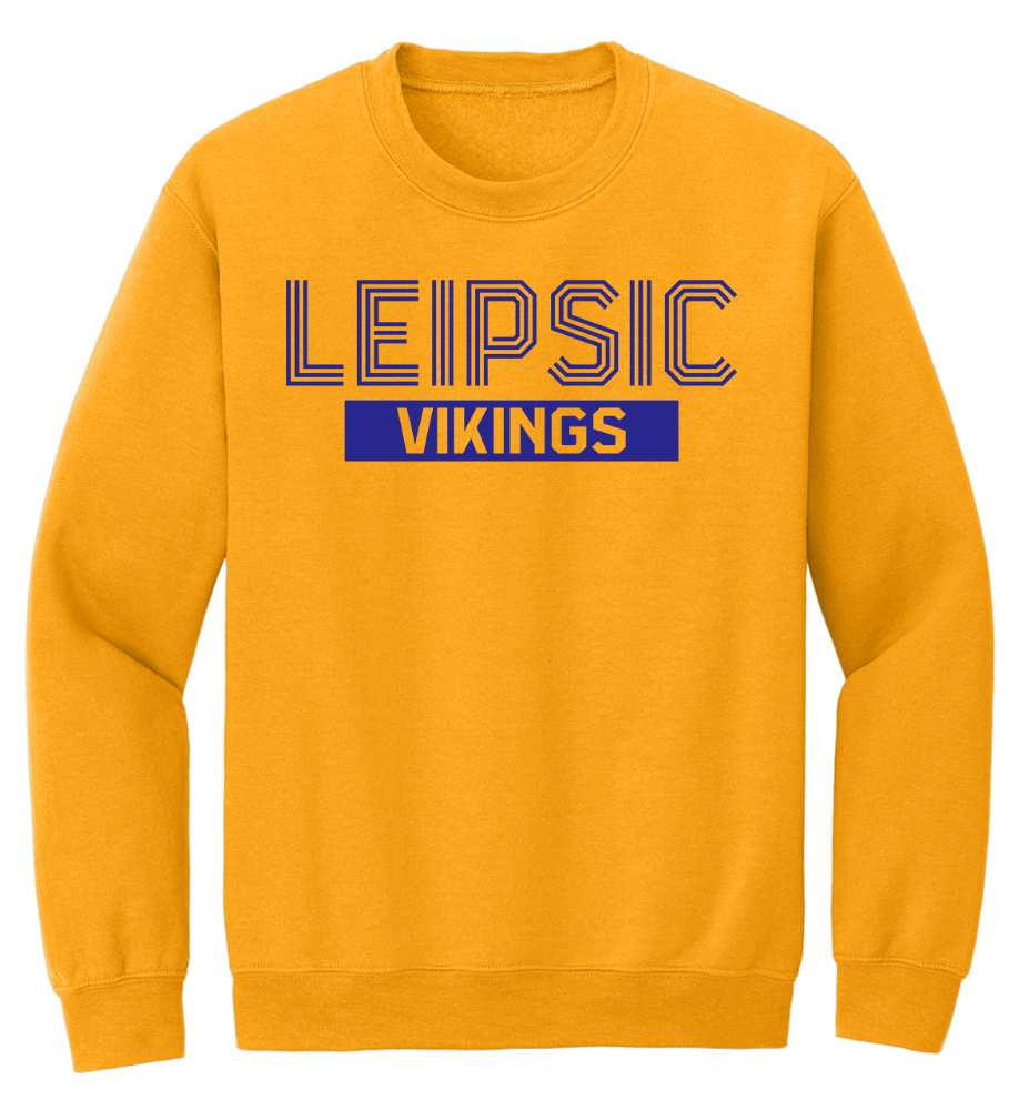 Leipsic Striped Font Youth/Adult Crew