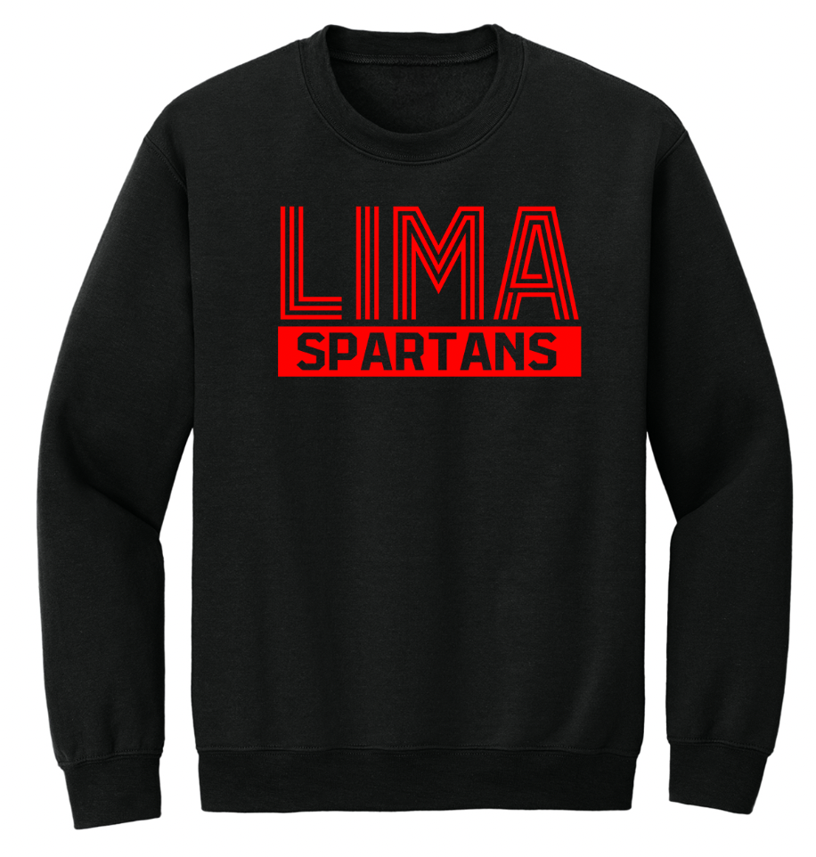 Lima Senior Striped Font Youth/Adult Crew