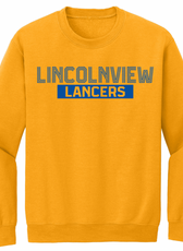 Lincolnview Striped Font Youth/Adult Crew