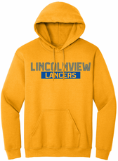 Lincolnview Striped Font Youth/Adult Hoodie