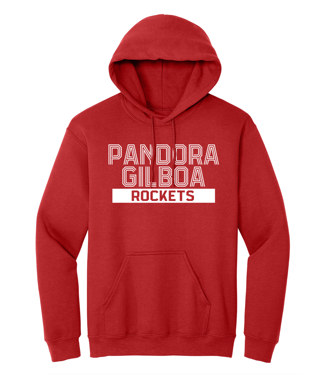 Pandora-Gilboa Striped Font Youth/Adult Hoodie