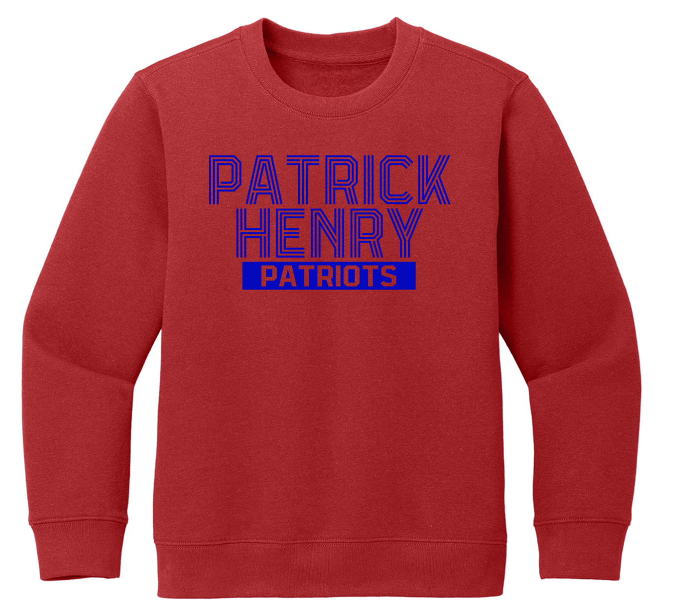 Patrick Henry Striped Font Youth/Adult Crew