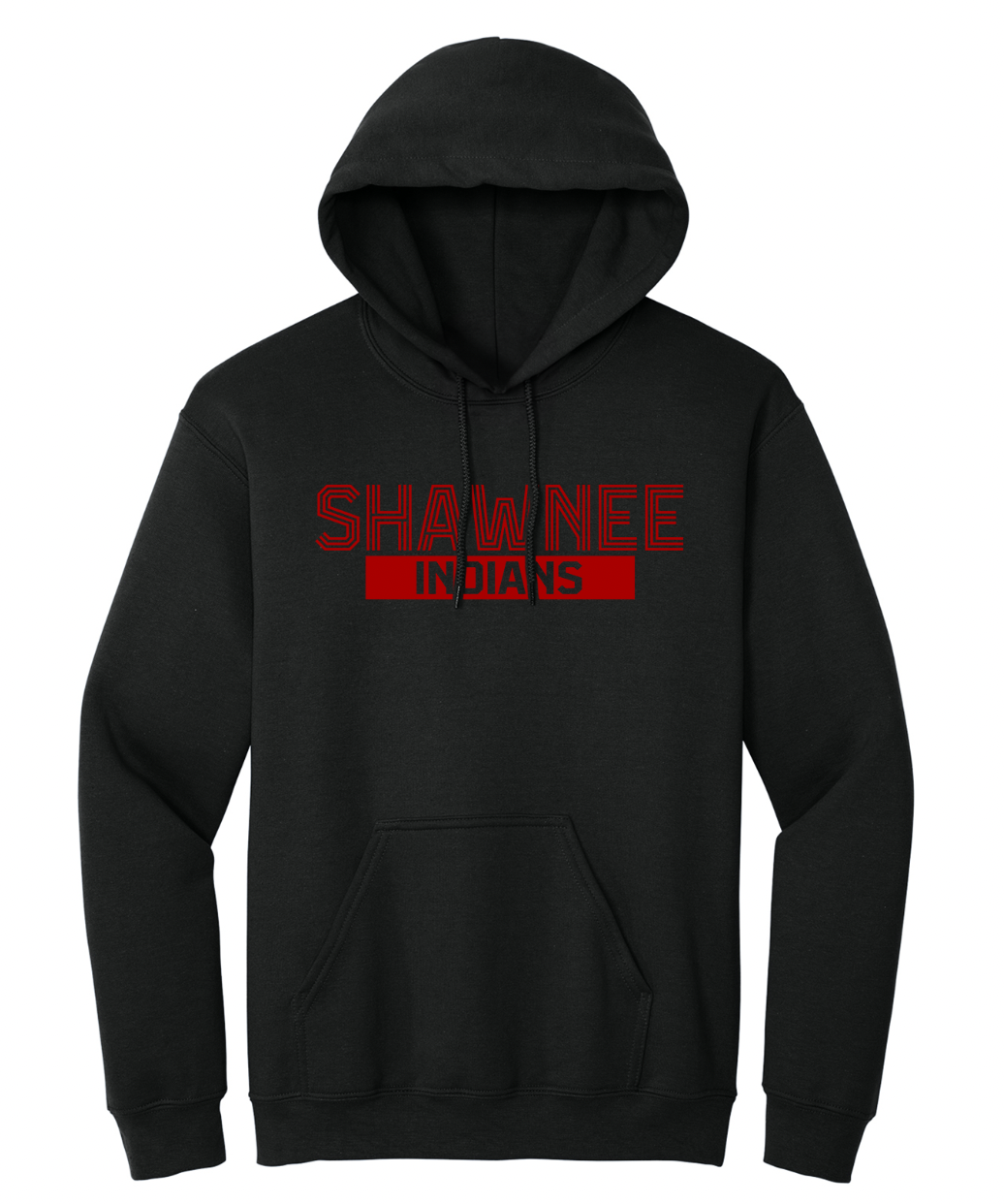 Shawnee Striped Font Youth/Adult Hoodie