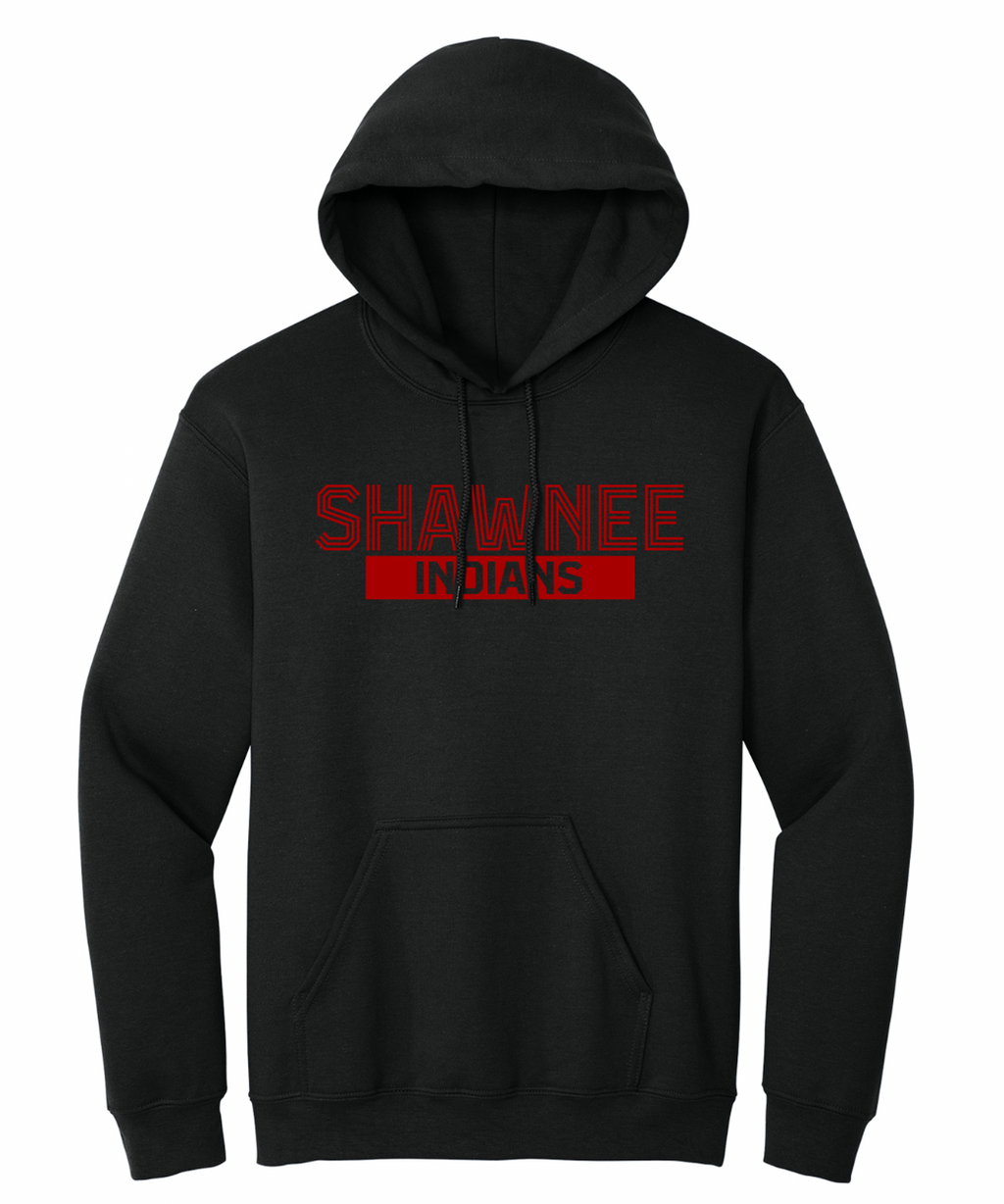 Shawnee Striped Font Youth/Adult Hoodie