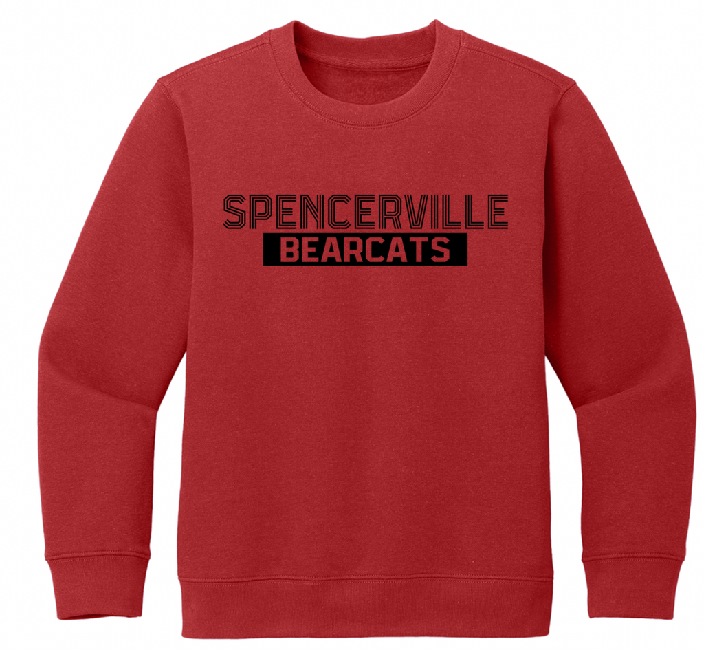 Spencerville Striped Font Youth/Adult Crew