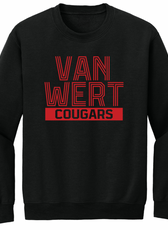 Van Wert Striped Font Youth/Adult Crew