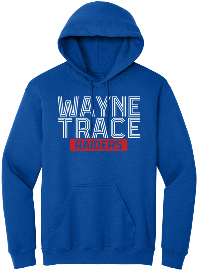 Wayne Trace Striped Font Youth/Adult Hoodie