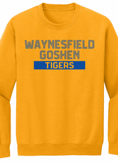 Waynesfield-Goshen Striped Font Youth/Adult Crew