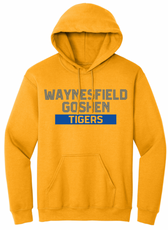 Waynesfield-Goshen Striped Font Youth/Adult Hoodie