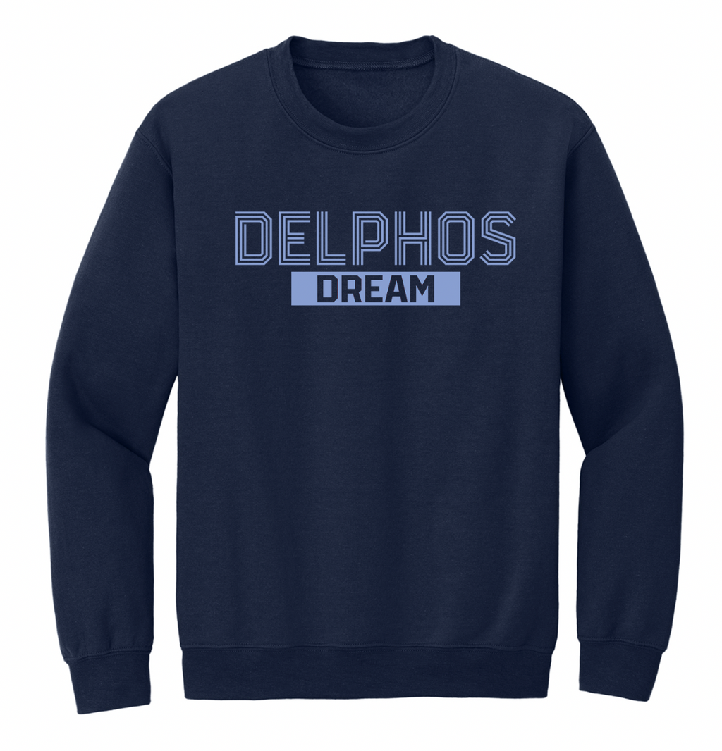 Delphos Dream Striped Font Youth/Adult Crew