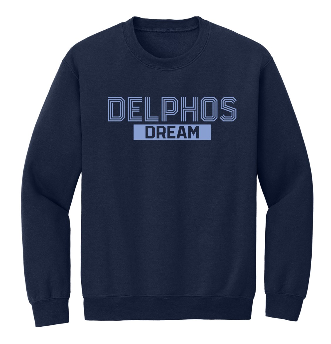 Delphos Dream Striped Font Youth/Adult Crew