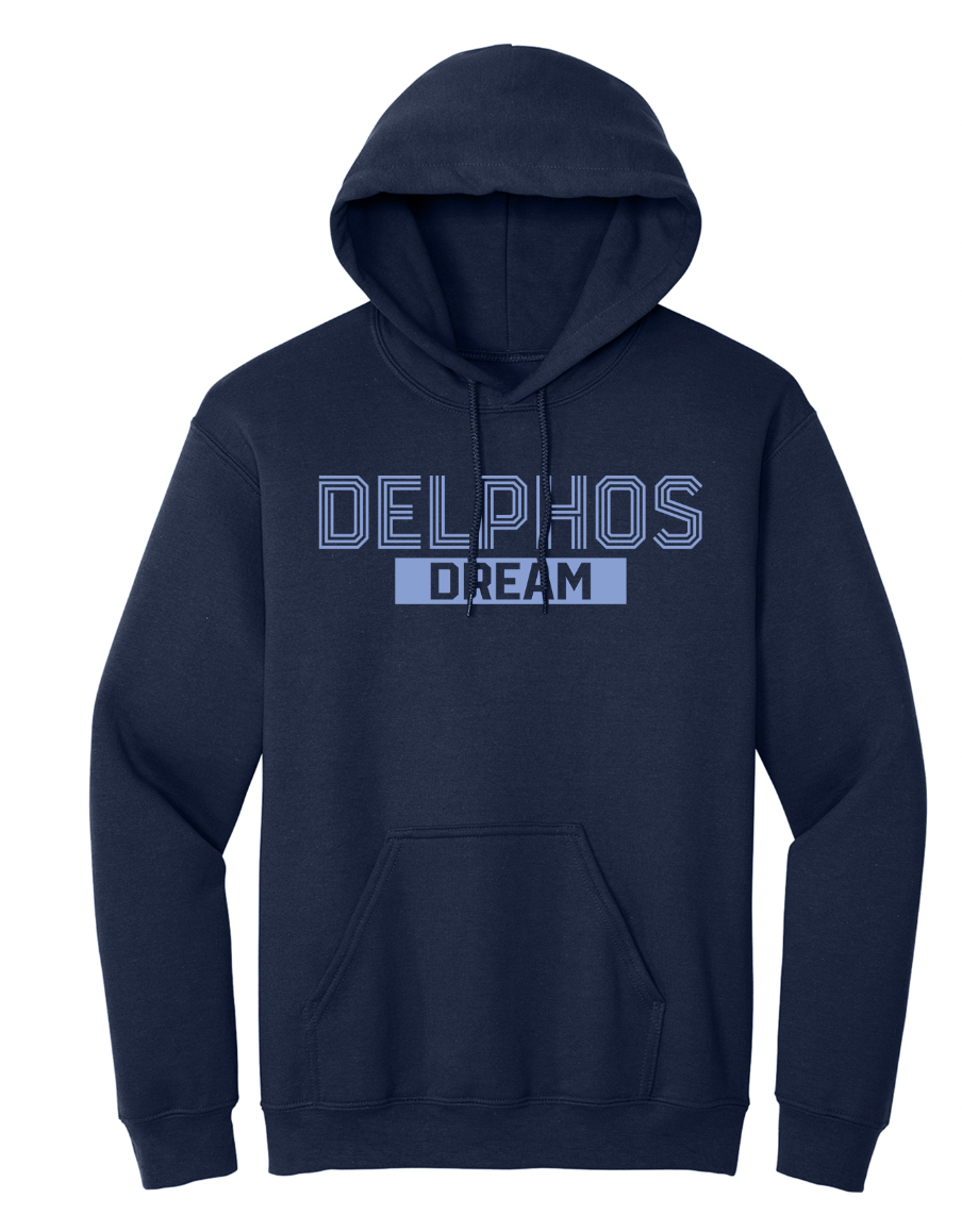 Delphos Dream Striped Font Youth/Adult Hoodie