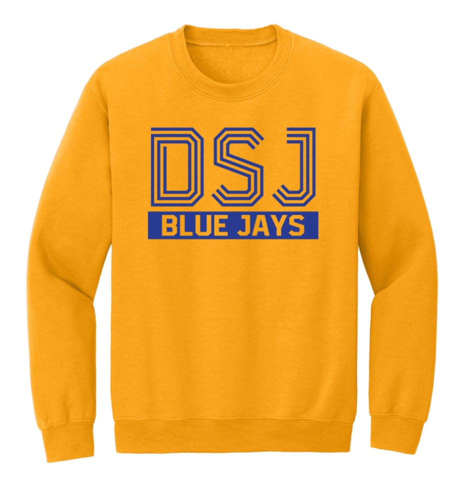 Delphos St. John's Striped Font Youth/Adult Crew