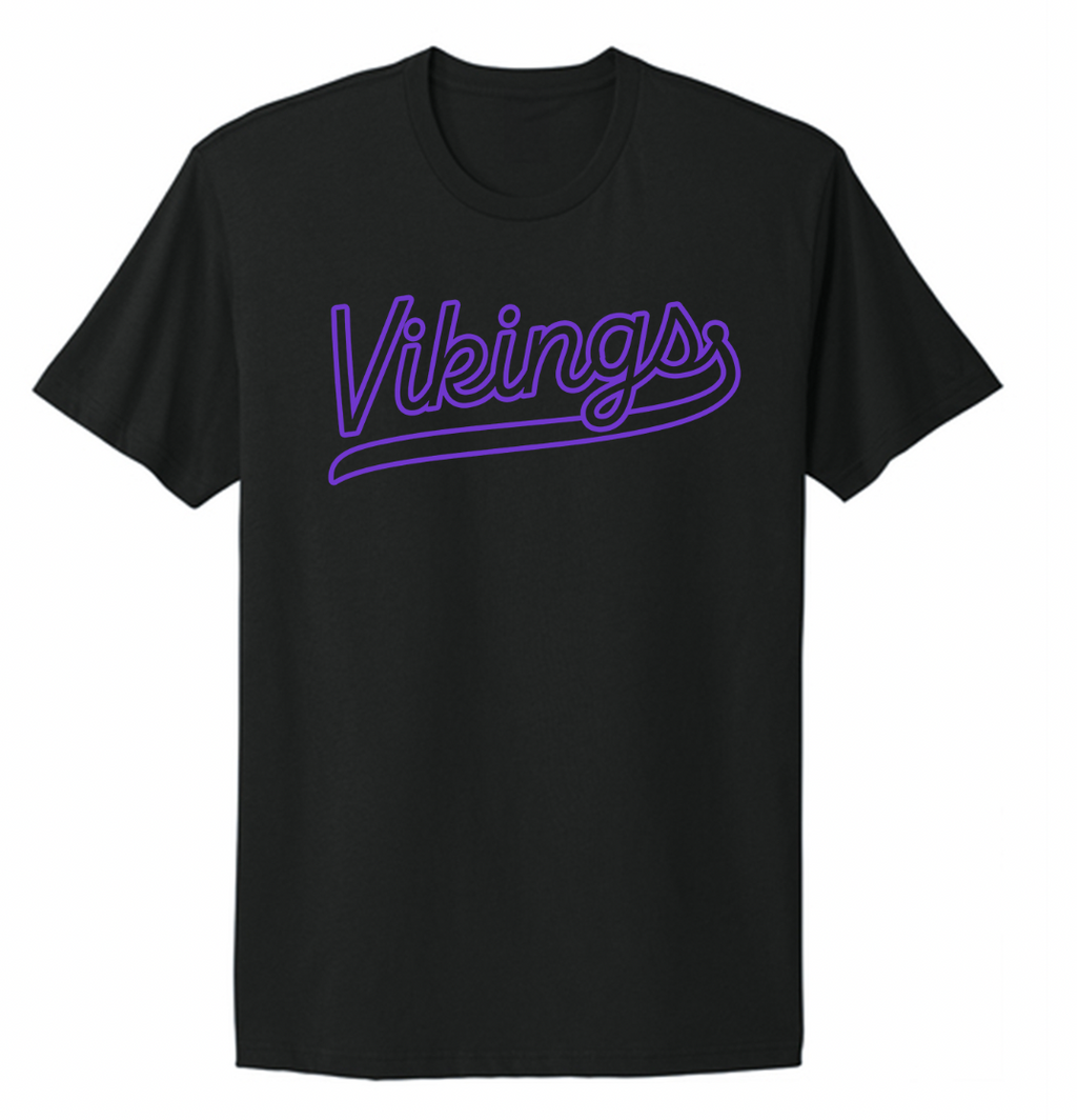 Vikings Neon Lights Youth/Adult Tee/Crew/Hoodie