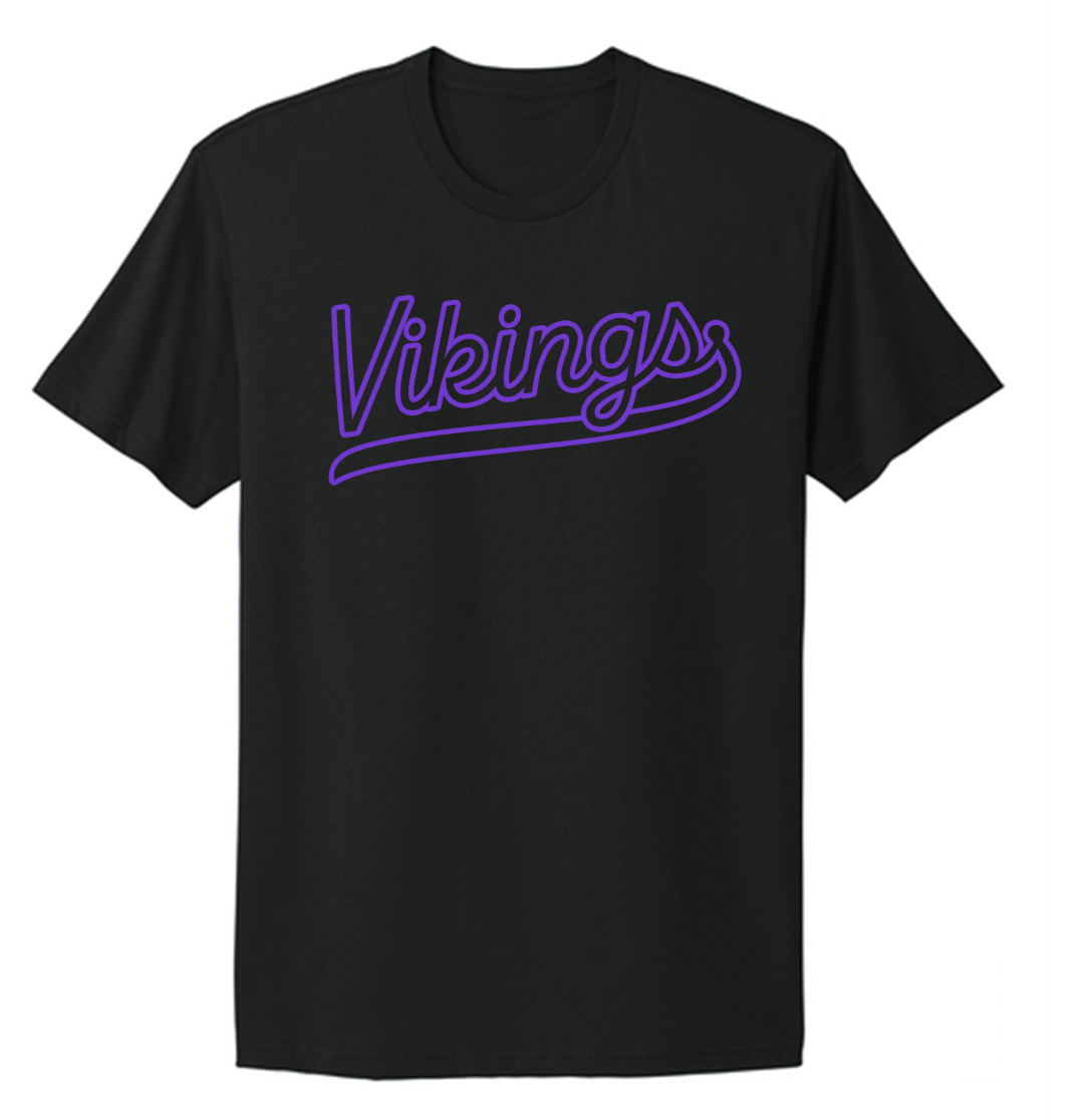 Vikings Neon Lights Youth/Adult Tee/Crew/Hoodie