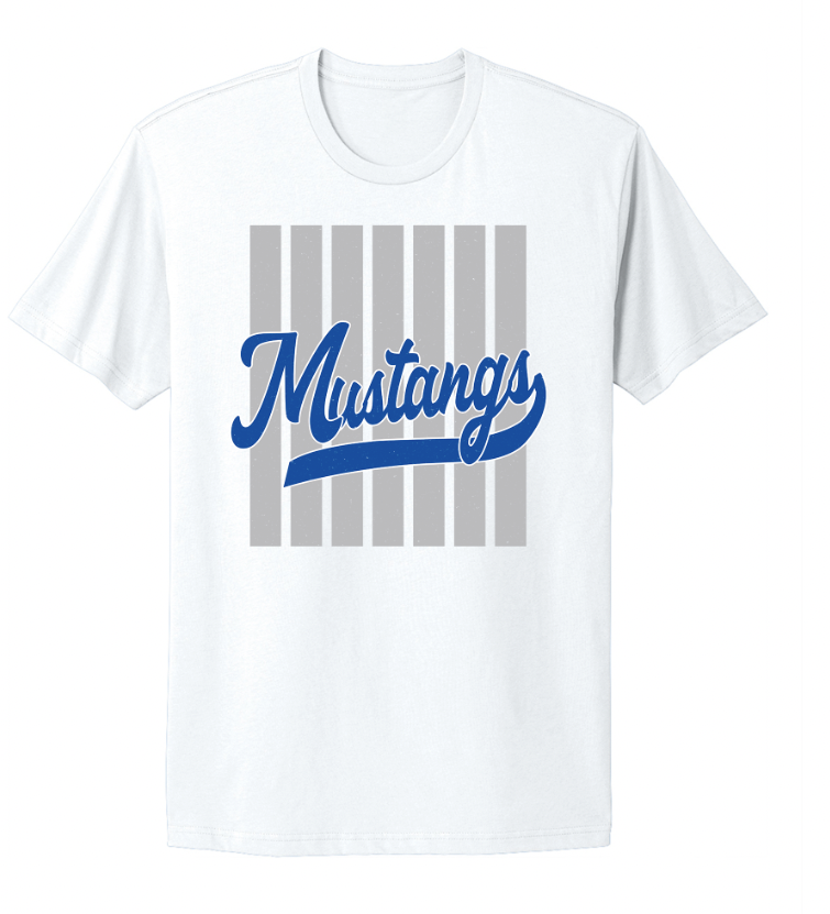Mustangs Striped Fan Infant/Toddler/Youth/Adult T-Shirt