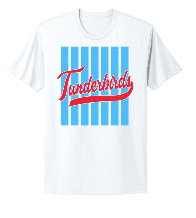 Thunderbirds Striped Fan Infant/Toddler/Youth/Adult T-Shirt