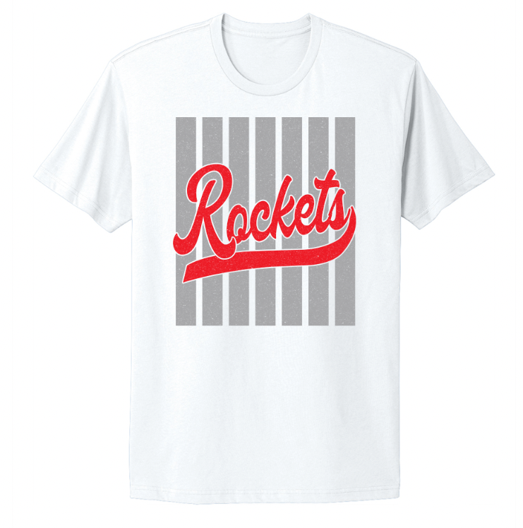 Rockets Striped Fan Infant/Toddler/Youth/Adult T-Shirt