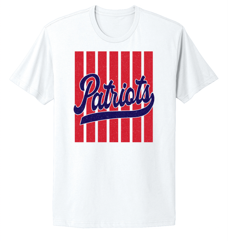 Patriots Striped Fan Infant/Toddler/Youth/Adult T-Shirt