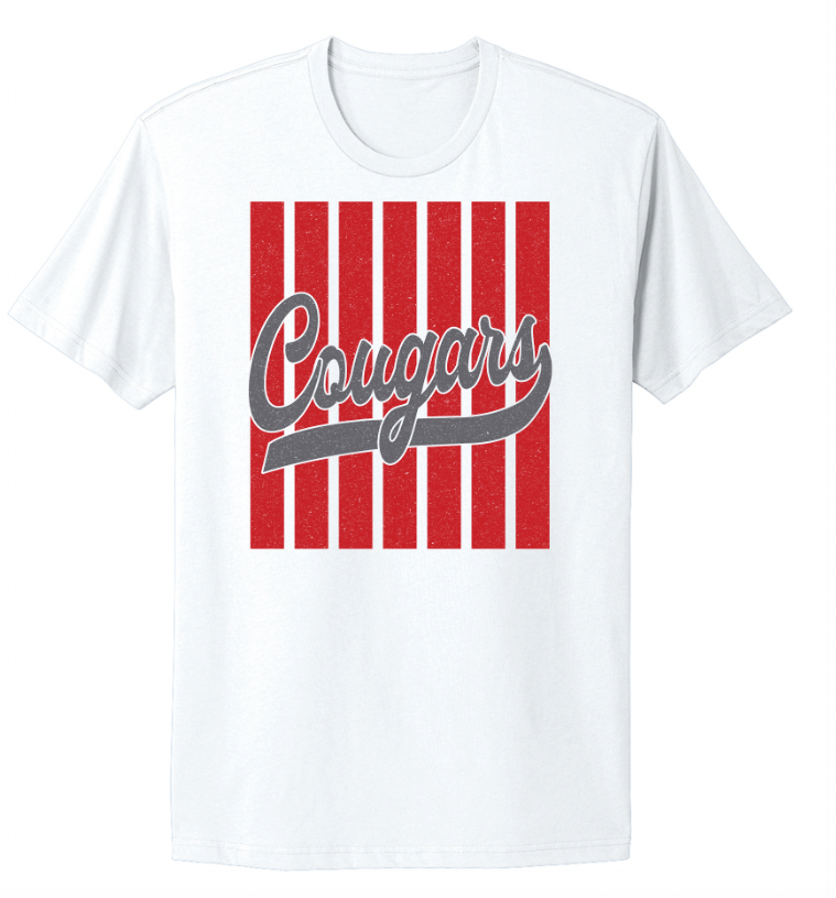 Cougars Striped Fan Infant/Toddler/Youth/Adult T-Shirt
