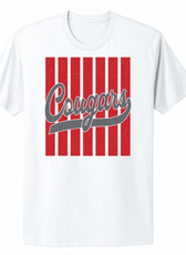 Cougars Striped Fan Infant/Toddler/Youth/Adult T-Shirt