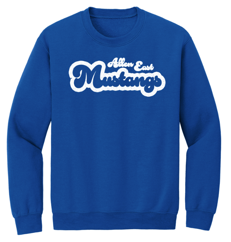 Allen East Bubble Font Youth/Adult Crew