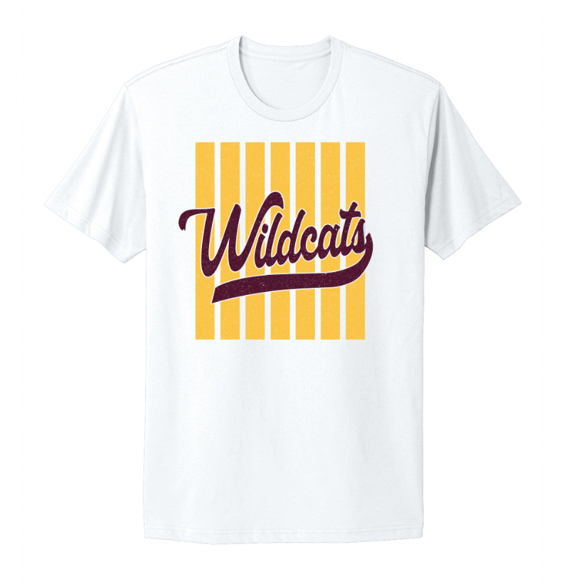Kalida Wildcats Striped Fan Infant/Toddler/Youth/Adult T-Shirt
