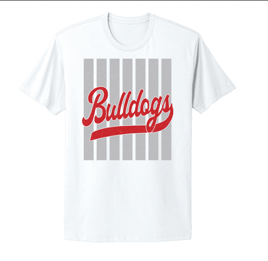 Columbus Grove Bulldogs Striped Fan Infant/Toddler/Youth/Adult T-Shirt