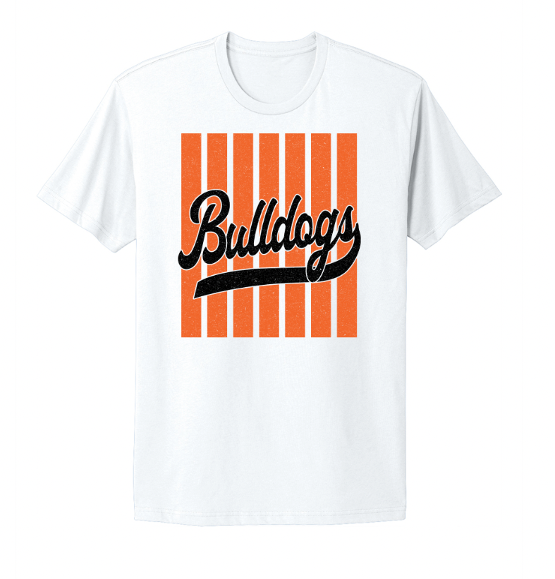 Elida Bulldogs Striped Fan Infant/Toddler/Youth/Adult T-Shirt