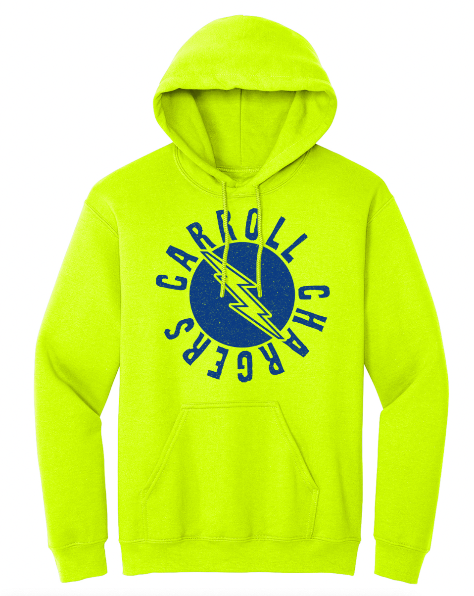 Carroll Chargers Circle Adult Hoodie