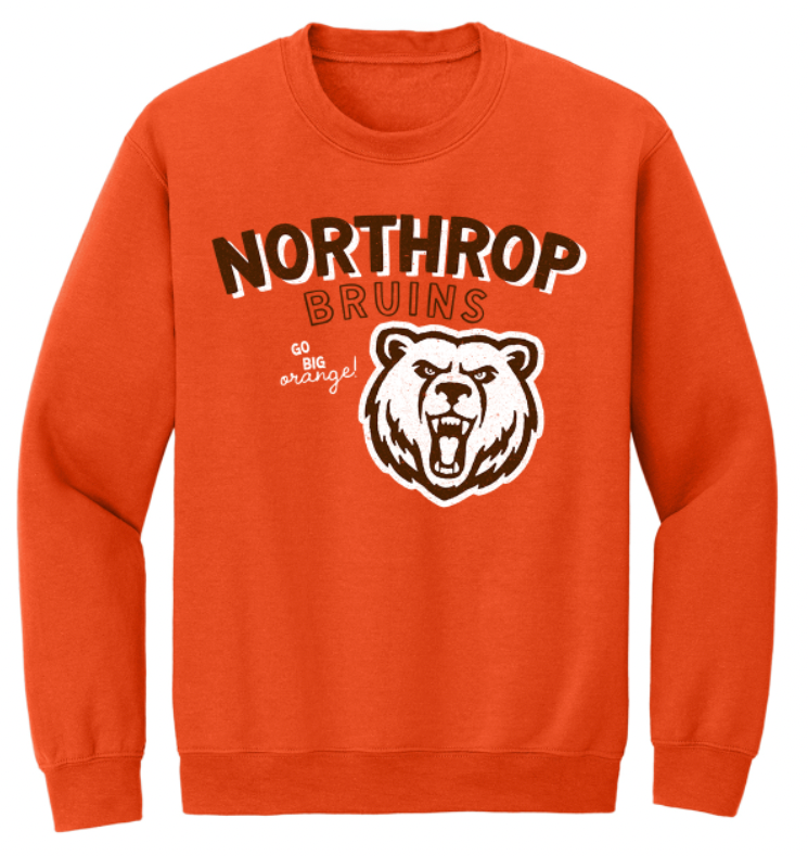 Northrop Bruins Go Big Orange Adult Crew