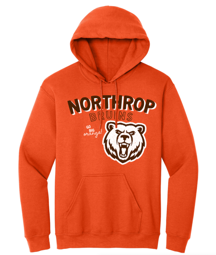 Northrop Bruins Go Big Orange Adult Hoodie