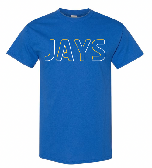 Baseball Style Font Tee 005